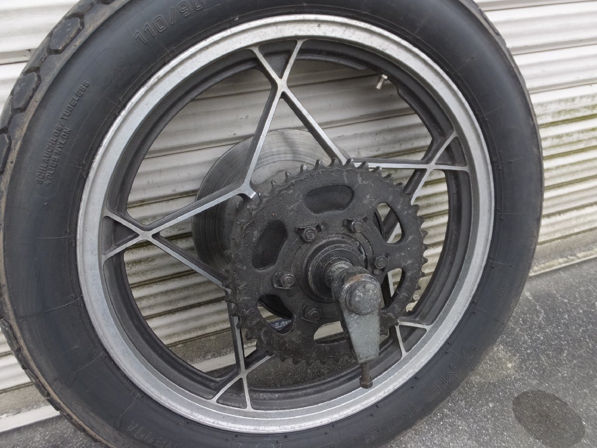 GSX400F 純正 当時物 星型キャスト リアホイール 18 アクスル類付き