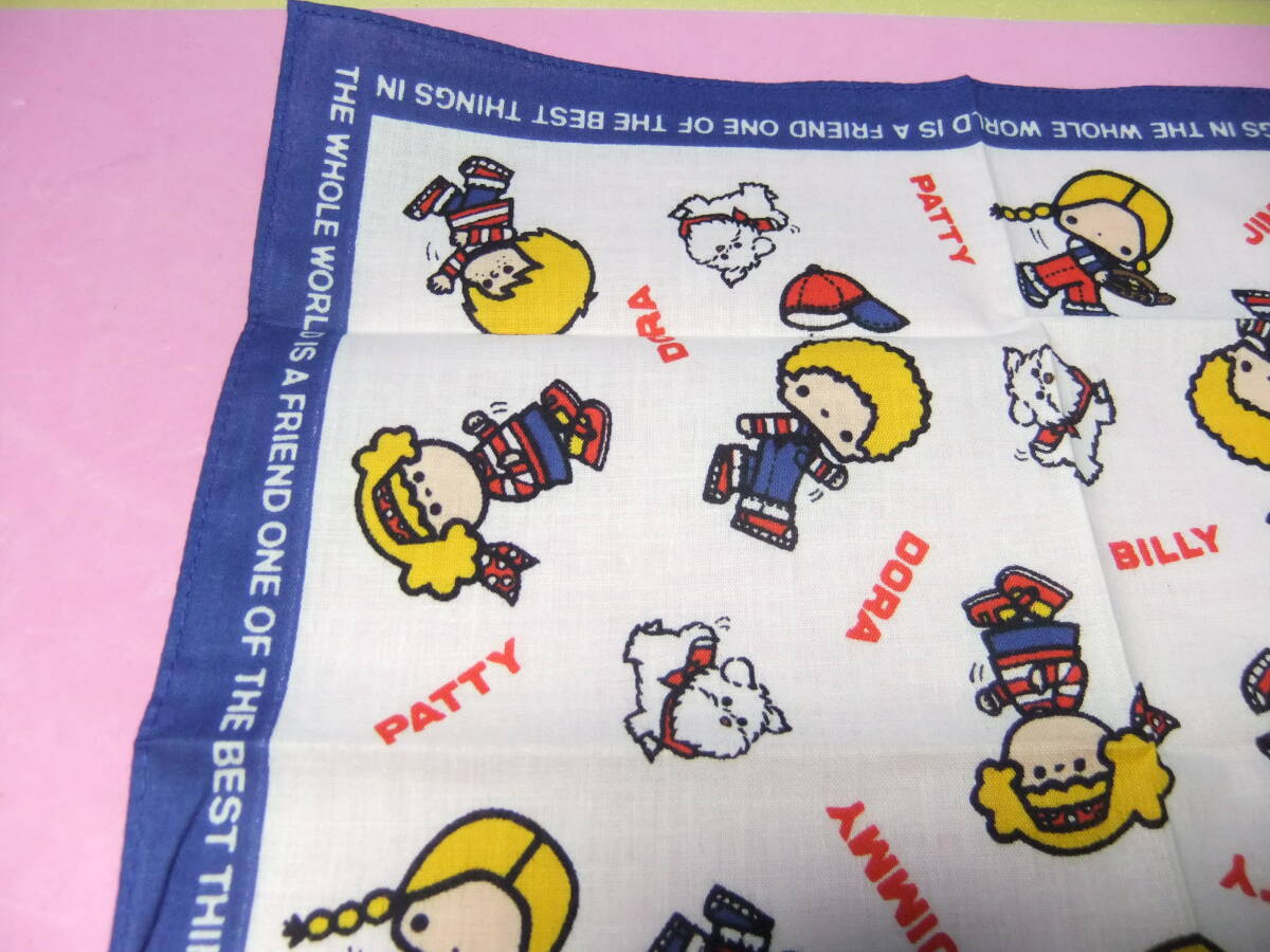 昭和 レトロ パティ&ジミー 50年以上前のハンカチ 当時物 Sanrio Patty