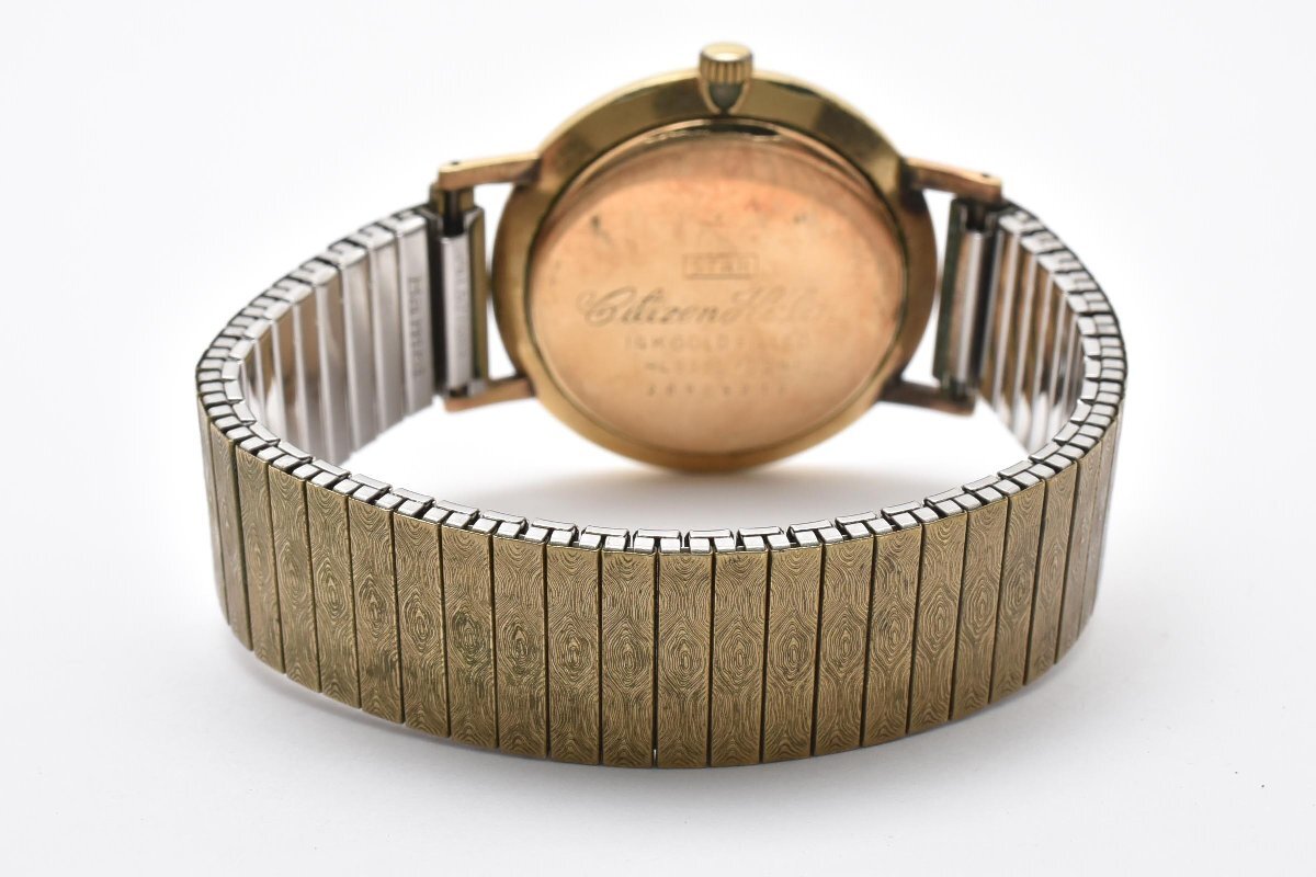 Citizen Hi-Line 14k 51507081 手巻き腕時計 23石 稼働品 シチズン ハイライン HL51507084 手巻き ゴールド シルバー 3針