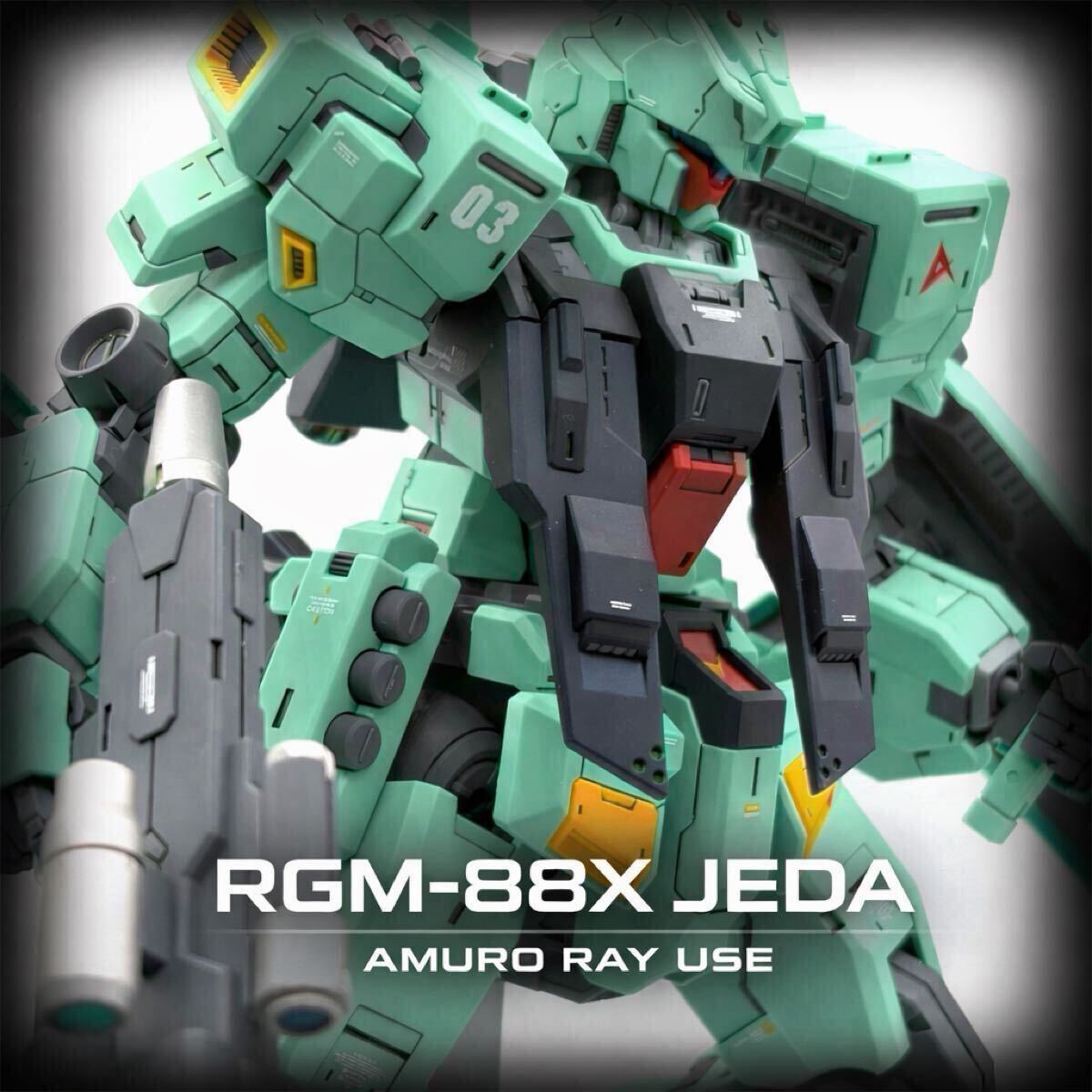 改修塗装済み完成品 RGM-88X ジェダ アムロ専用機 海外製 検)BANDAI MG