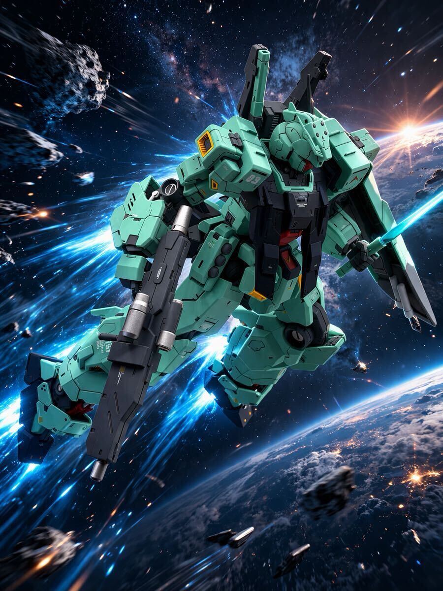改修塗装済み完成品 RGM-88X ジェダ アムロ専用機 海外製 検)BANDAI MG