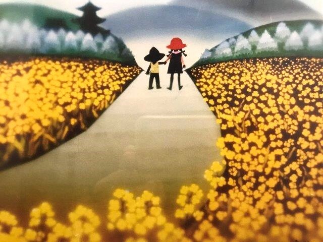 蔵出】☆真作 藤城清治 Seiji Fujishiro『日本の愛唱歌 12ヶ月 朧月夜