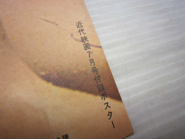 近代映画 1971年7月号 付録 酒井和歌子 水着 ポスター 裏面 にしきの
