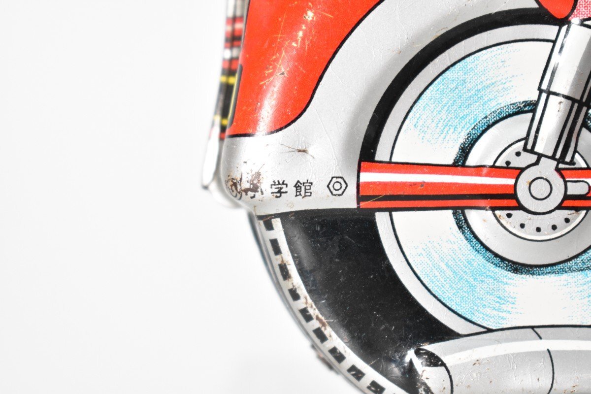 希少 浅草玩具 パーマン 1号 オートバイ ブリキ フリクションカー