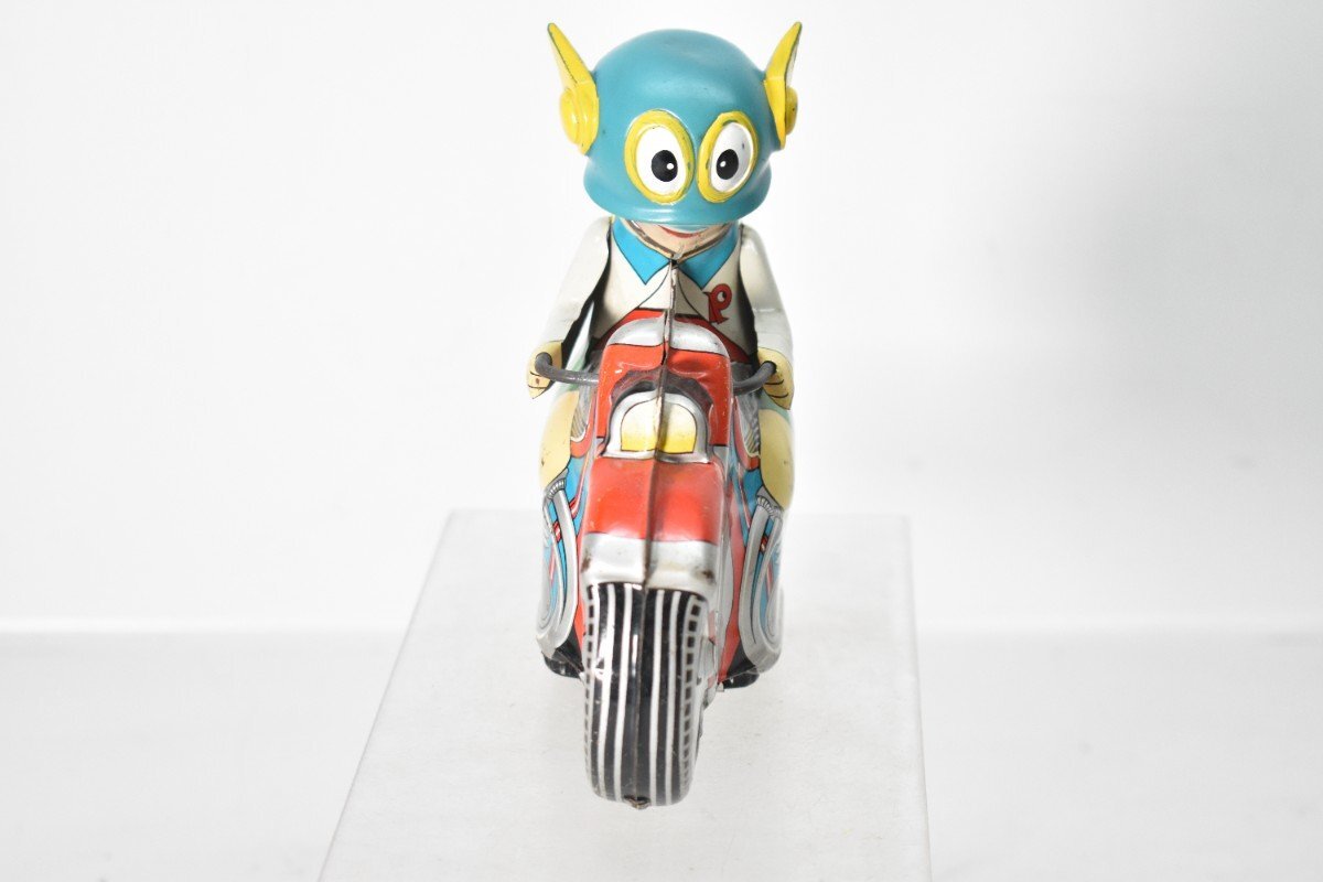 希少 浅草玩具 パーマン 1号 オートバイ ブリキ フリクションカー