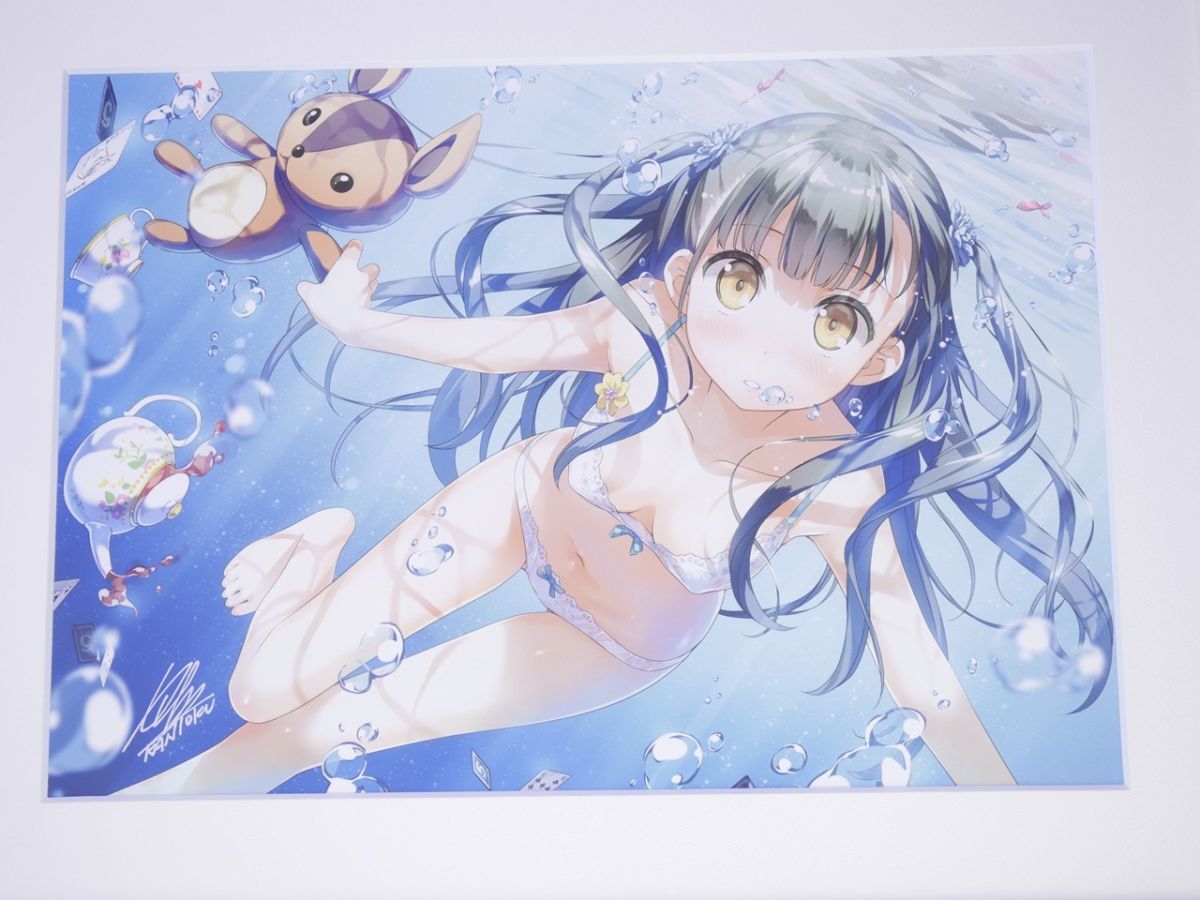 カントク A3複製原画「水の国の渚」直筆サイン入(コミック、アニメ