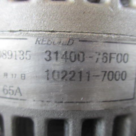 ワゴンＲ MC21S K6ATターボ ダイナモオルタネータ 084392_2