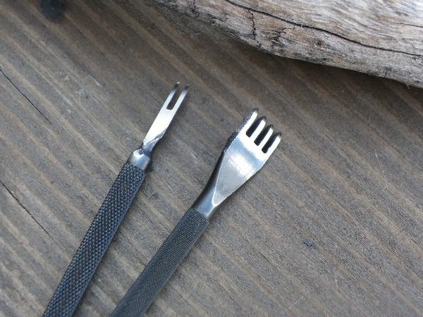 クラフト工具★ プロ菱目打ち2本目・・4本目2本セット5mm★_1