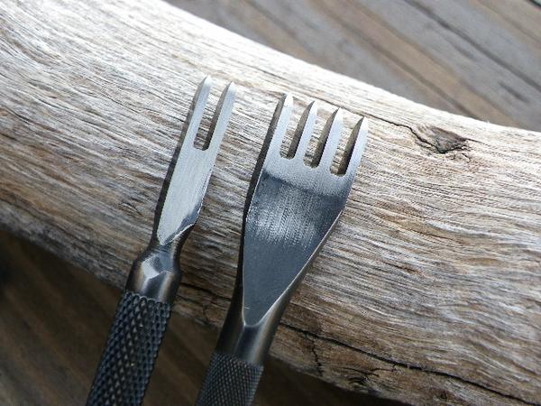 クラフト工具★ プロ菱目打ち2本目・・4本目2本セット5mm★_2