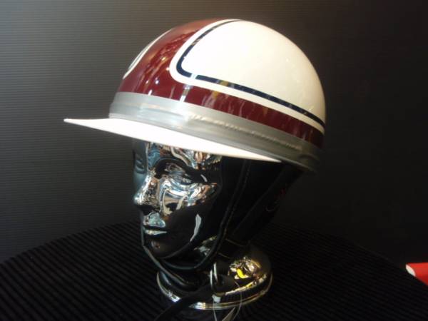 コルク半 CORK HELMET 旧車 ヘルメット P白/赤(フリーサイズ)｜売買