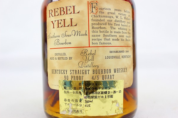 レベル イエール Rebel Yell 特級 760ml 45 バーボン N バーボン 売買されたオークション情報 Yahooの商品情報をアーカイブ公開 オークファン Aucfan Com