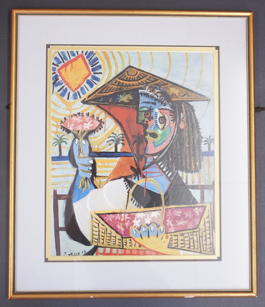 パブロ ピカソ 版画額 花売り 1937年の作品 石版画 リトグラフ 売買されたオークション情報 Yahooの商品情報をアーカイブ公開 オークファン Aucfan Com
