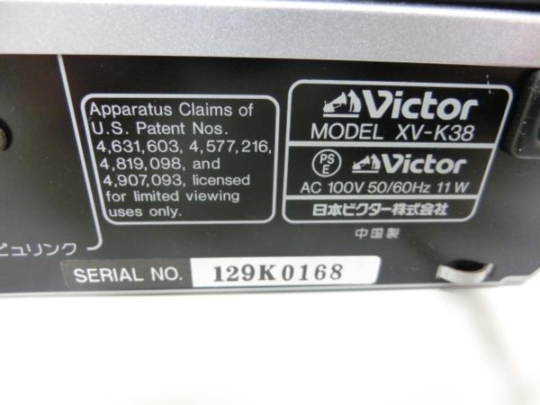 【未使用品】Victor XV-K38 DVDプレーヤー ☆ビクター Victor XV-K38 DVDプレーヤー リモコン付属(一般)｜売買