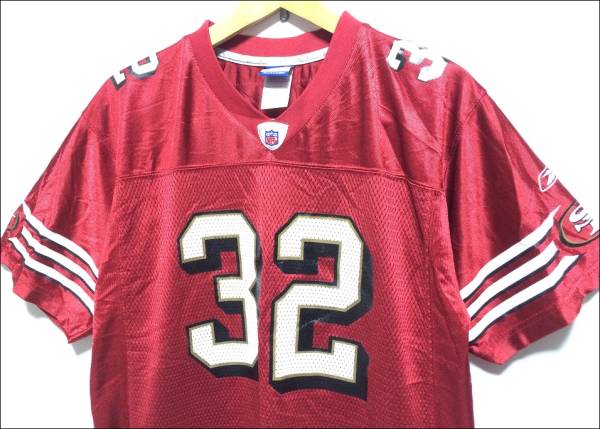 リーボック製 EQUIPMENT■NFL 49ERS バーロー レプリカジャージ