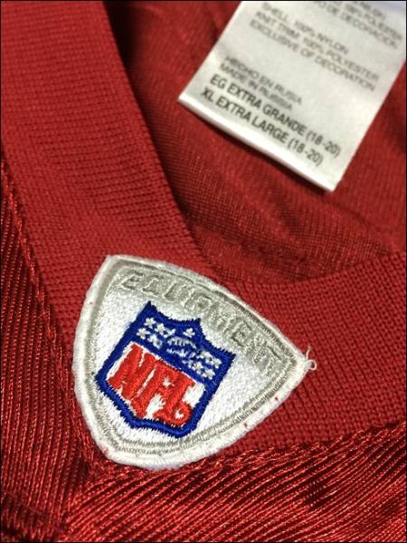 リーボック製 EQUIPMENT■NFL 49ERS バーロー レプリカジャージ