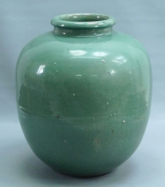 14T 古信楽緑釉大壷 古壷 茶壷/江戸室町桃山時代(花器、壷)|売買されたオークション情報、yahooの商品情報をアーカイブ公開 ...