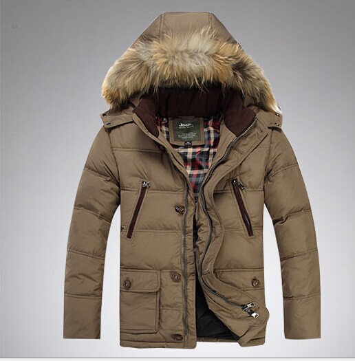 新品アメリカ発JEEP超防寒帽子付きダウンジャケットXLコーヒー