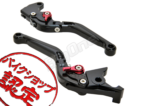 ビレットレバー可倒式黒/赤FZ400 XJR400 XJR400R FZ400L FZS600S