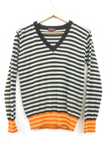 Paul Smith COLLECTION ボーダー ウール Vネックニット セーター
