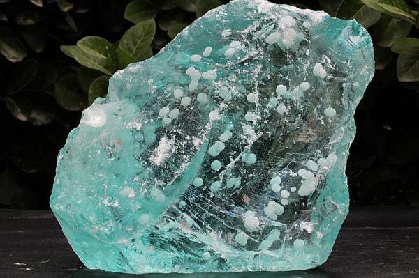 【龍紋】天然 鉱石 緑色 花瑠璃原石 スライス 重 3.5kg G753