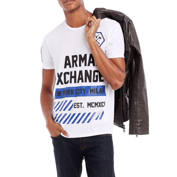 3999 アルマーニエクスチェンジ☆メンズ 半袖TシャツH6X903白 S