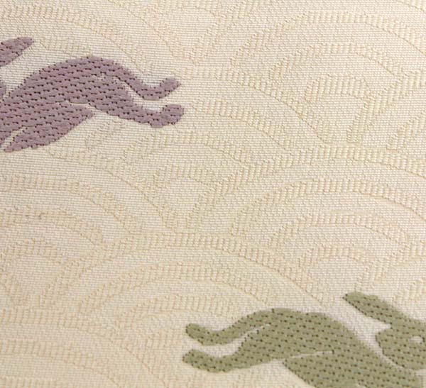 【帯匠洛都】 浅野織屋 唐織袋帯 ゴールドシルク 青海兎緞子