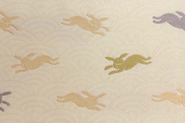 【帯匠洛都】 浅野織屋 唐織袋帯 ゴールドシルク 青海兎緞子