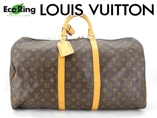 1円 ヴィトン M41424 モノグラム キーポル55 ボストン AD041