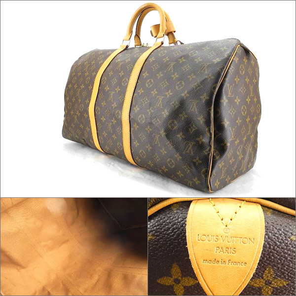 1円 ヴィトン M41424 モノグラム キーポル55 ボストン AD041