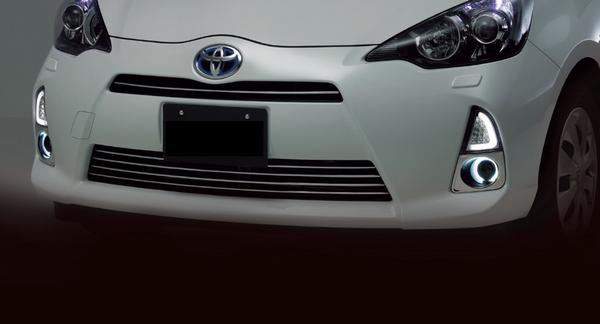 NHP10 アクア LEDフロントウィンカー 3Dライトバー スモーク白光