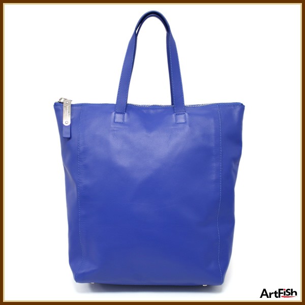 マルタン マルジェラ◆ブルー牛革BIGトートバッグy105*新品