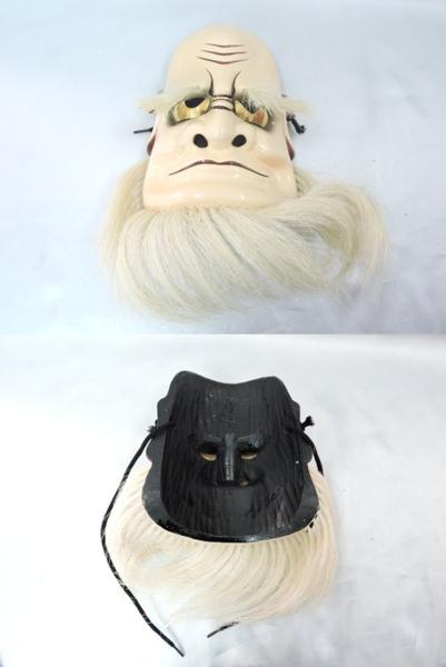 3□【中古品】神楽 お面 8個セット備中神楽面 無形文化財(東洋彫刻