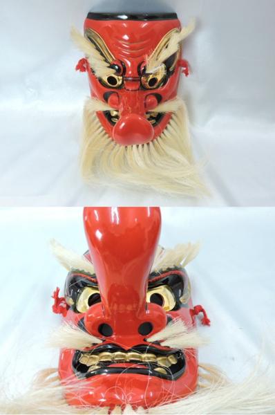 3□【中古品】神楽 お面 8個セット備中神楽面 無形文化財(東洋彫刻