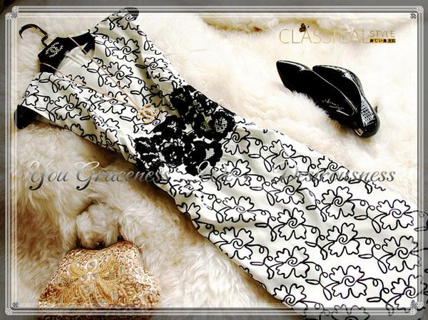 11号「RC」程よい華やかさのある立体刺繍レースドレス KL053-l