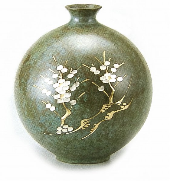 ◎『玉寿・梅』銅製★置物【新品】