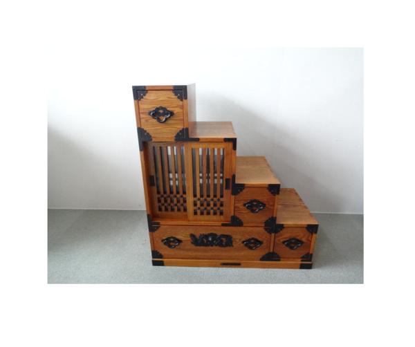 【展示品】 総無垢 欅風階段箪笥 民芸家具 検 岩谷堂　