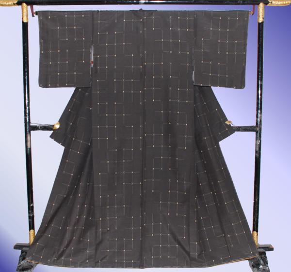 京都きものセンター◆リサイクル 正絹仕立て上がり紬着物◆j7041