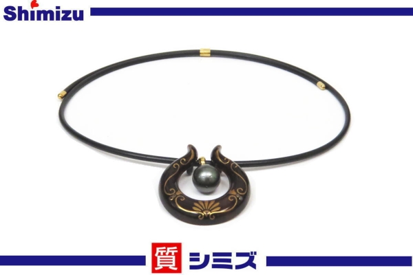 835*松山武司 本べっ甲ネックレス 蒔絵｜アクセサリー、時計