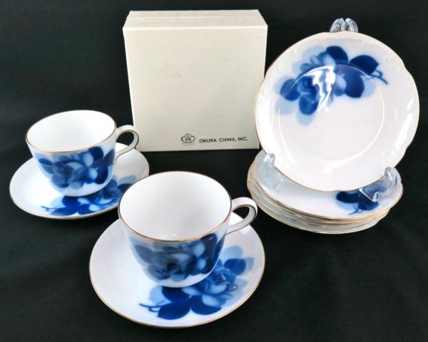 大倉陶園 OKURA カップ&ソーサー プレート セット 2客 5枚 日本