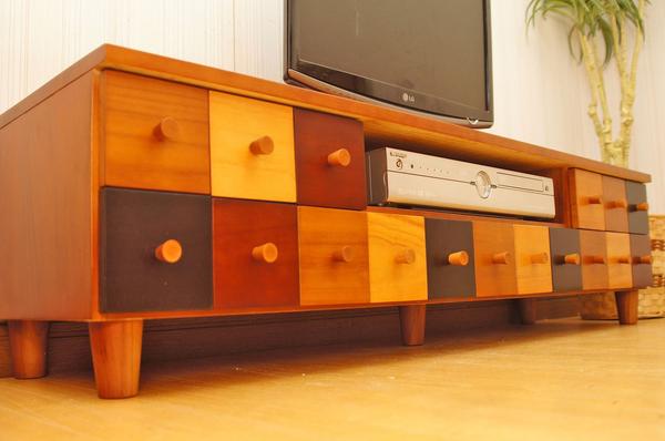 ☆1円～北欧調ハンドメイド風アンティーク調テレビ台新品A8615