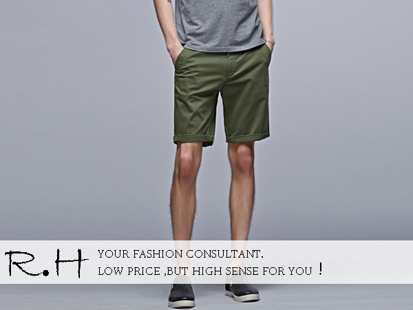 ■RH226■スリムショーツ(ハーフパンツ) 【全10色】 グリーン/38