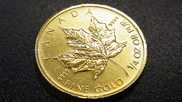 K24 メイプルリーフ金貨 地金 インゴット コイン 1/4oz 7.7g