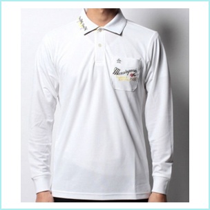 ■半額 ! マンシング　夏用 長袖ポロシャツ　【M/WH】 SG1245