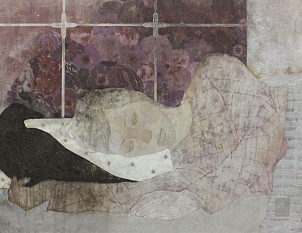 GLC】村岡貴美男 「鳥」10号共シール 院展招待 注目日本画画家(自然
