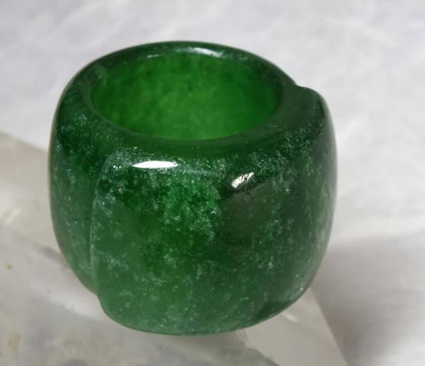 **■龍香堂■ミャンマー氷種翡翠　板指27号 Y1 即決**