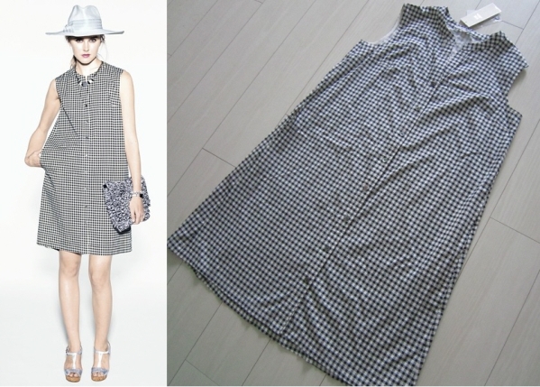 新品 30，240円 23区 Ratti Aラインチェックワンピース 38 洗えるRatti