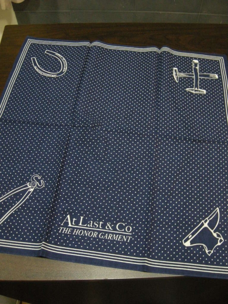 At Last ドットバンダナ At Last & co アットラスト バンダナ スカーフ ドット 未使用