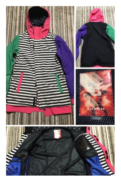 美品 レア GUSH ウエア 上下セット L スノーボード ガッシュ GUSH