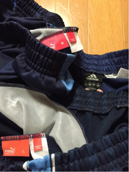 中古 ハーフパンツ プーマ２枚 MとL アディダス1枚 L ネイビー_3