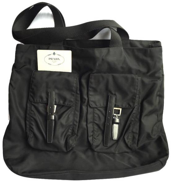 トートバッグ ナイロン PRADA 黒 極美品⁄Gカード付プラダ プラダ